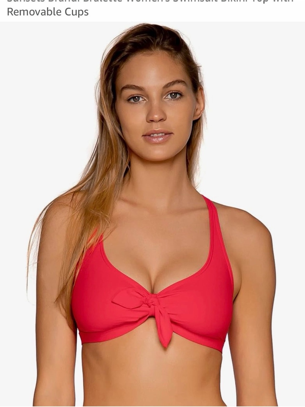 Women's Sunsets Bikini Top with Removable Cups and Matching Bottoms - S
